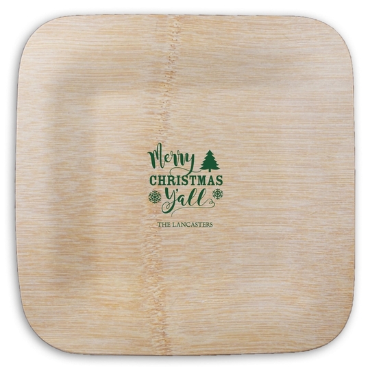  Square Bamboo Plates