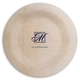Framed Initial Plus Text Round Bamboo Plates Image 1 of 3