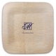 Framed Initial Plus Text Square Bamboo Plates Image 1 of 3