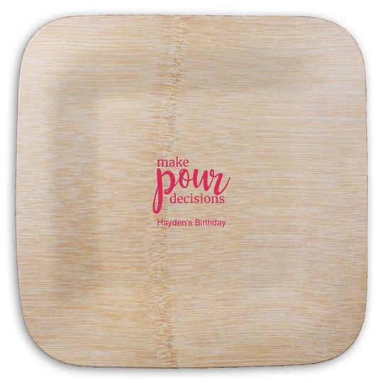  Square Bamboo Plates