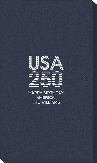 USA 250 Linen Like Guest Towels