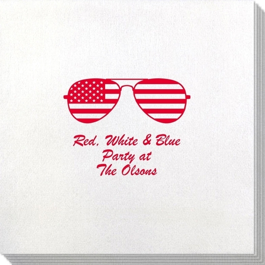 Stars and Stripes Sunglasses Bamboo Luxe Napkins