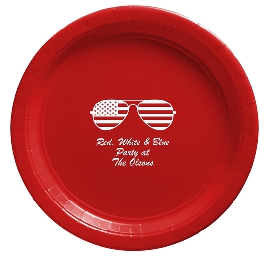 Stars and Stripes Sunglasses Paper Plates