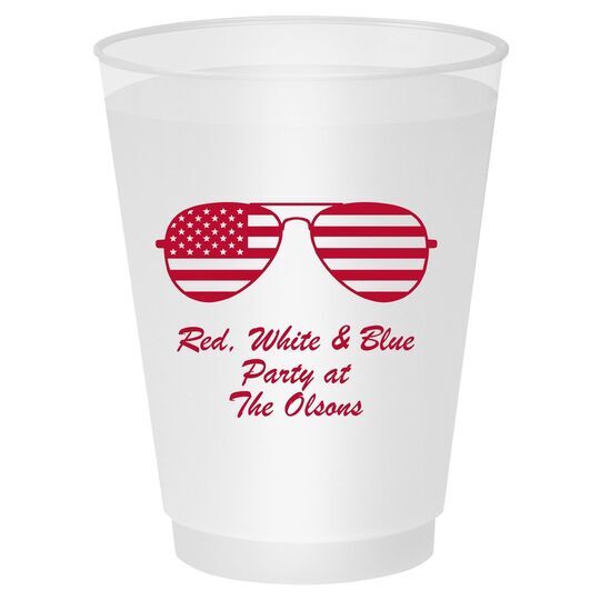 Stars and Stripes Sunglasses Shatterproof Cups