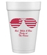 Stars and Stripes Sunglasses Styrofoam Cups Image 1 of 2