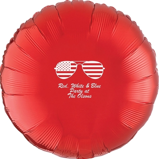 Stars and Stripes Sunglasses Mylar Balloons