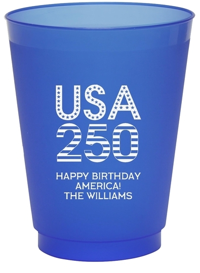 USA 250 Colored Shatterproof Cups