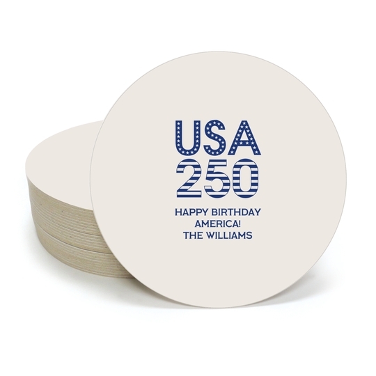 USA 250 Round Coasters