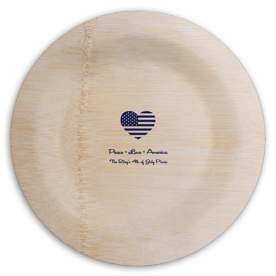  Round Bamboo Plates