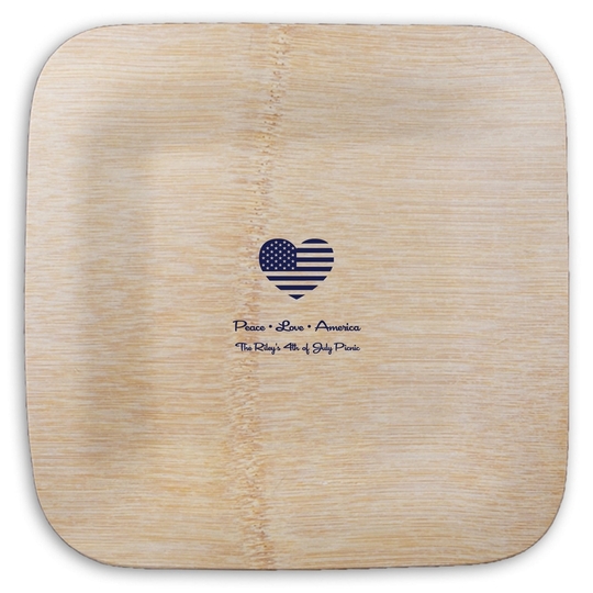  Square Bamboo Plates