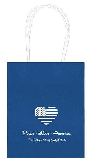 Patriotic Heart Mini Twisted Handled Bags