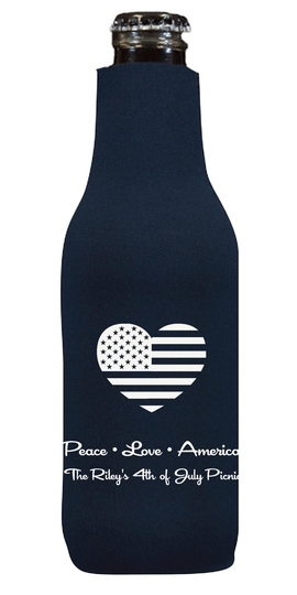 Patriotic Heart Bottle Huggers