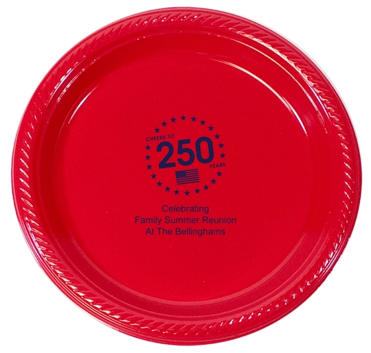 Cheers to 250 Years Plastic Plates