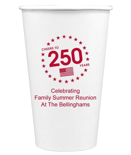 Cheers to 250 Years Paper Coffee Cups