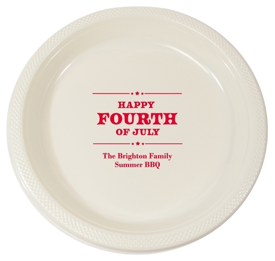 Happy Fourth of July Plastic Plates
