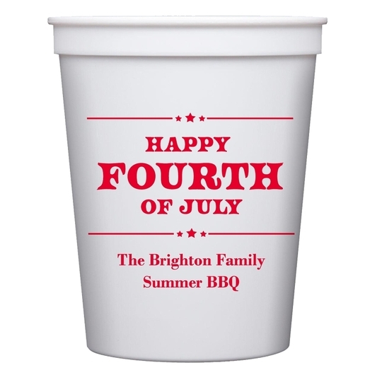 Happy Fourth of July Stadium Cups