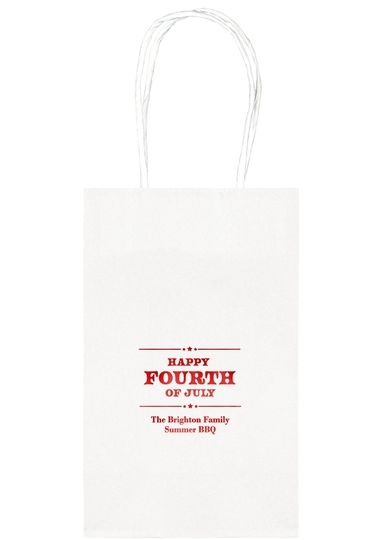 Happy Fourth of July Medium Twisted Handled Bags