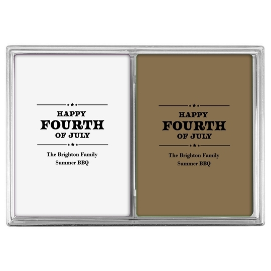Happy Fourth of July Double Deck Playing Cards