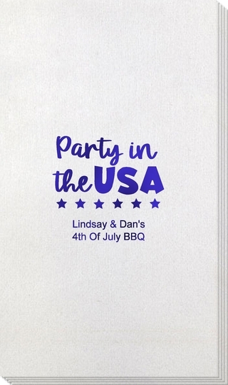 Party In The USA Bamboo Luxe Guest Towels