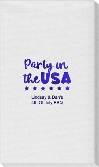 Party In The USA Linen Like Guest Towels