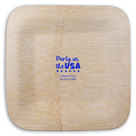  Square Bamboo Plates