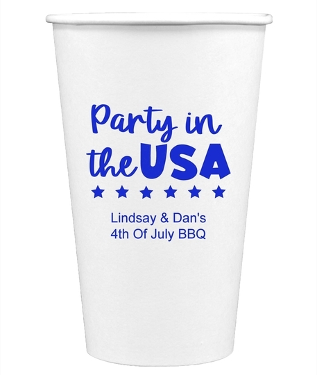 Party In The USA Paper Coffee Cups