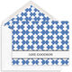 Blue Geometric Waves Folded Note Cards Image 3 of 4