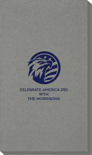 American Eagle with Flag Linen Like Guest Towels