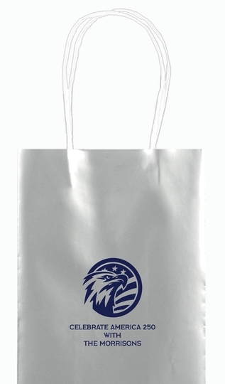 American Eagle with Flag Mini Twisted Handled Bags