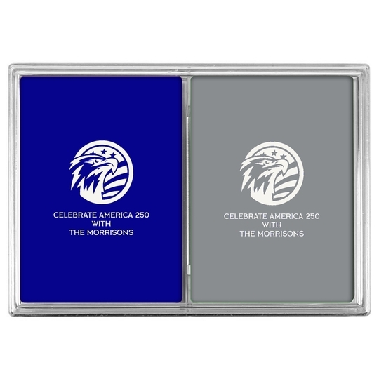 American Eagle with Flag Double Deck Playing Cards