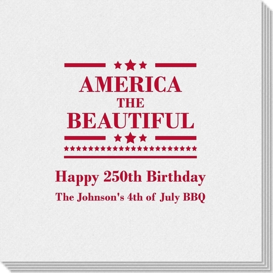 America The Beautiful Linen Like Napkins