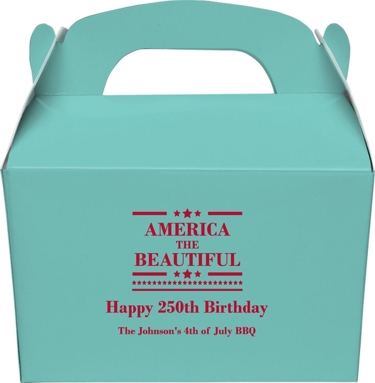 America The Beautiful Gable Favor Boxes