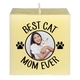 Best Cat Mom Ever Photo 3-Inch Candle Image 2 of 2