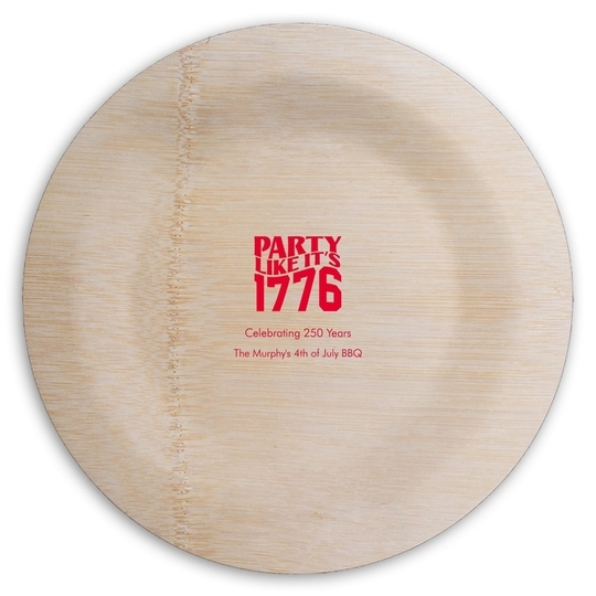 Party Like It's 1776 Round Bamboo Plates