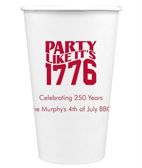 Party Like It's 1776 Paper Coffee Cups
