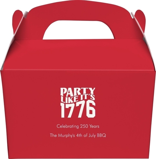 Party Like It's 1776 Gable Favor Boxes
