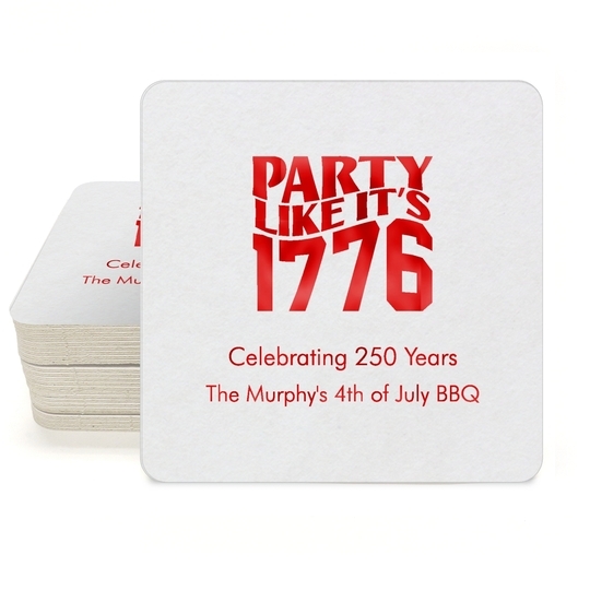 Party Like It's 1776 Square Coasters