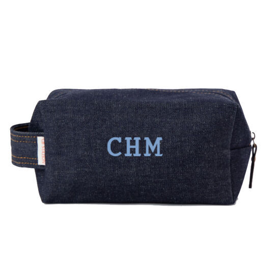 Personalized Denim Dopp Kit