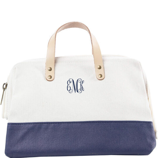 Personalized Navy Canvas Tool Bag
