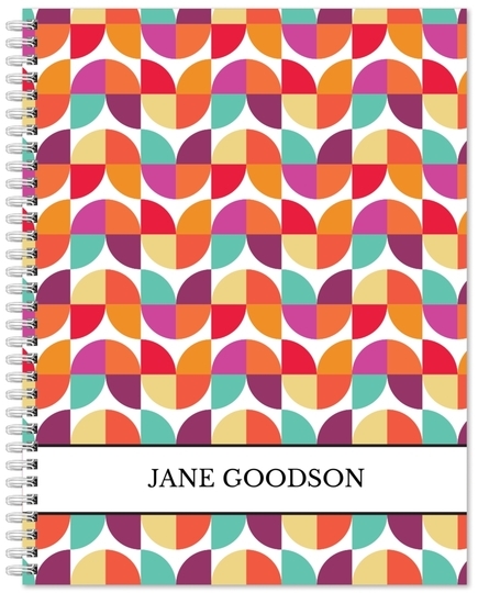 Colorful Geometric Pattern Spiral Notebook
