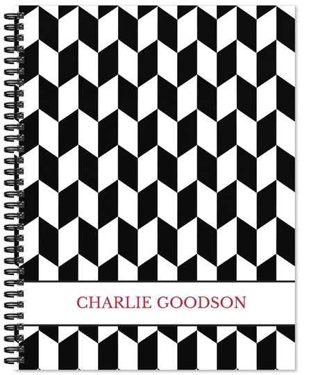 Black Harlequin Spiral Notebook