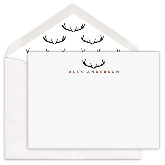Deer Antlers Flat Notecards