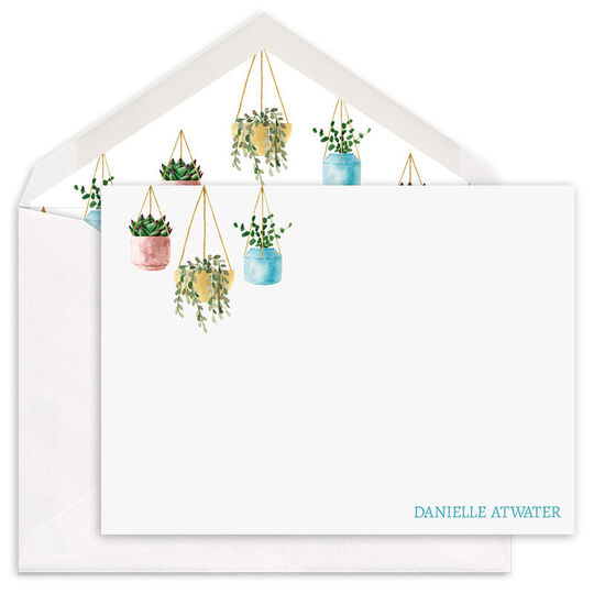 Hanging Plants Flat Note Cards