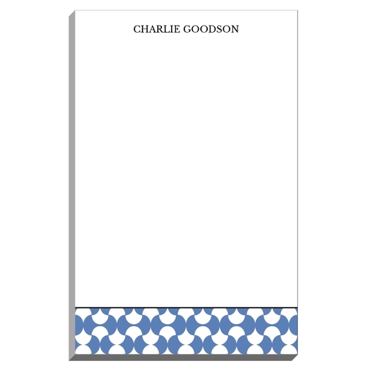 Blue Geometric Waves Notepads