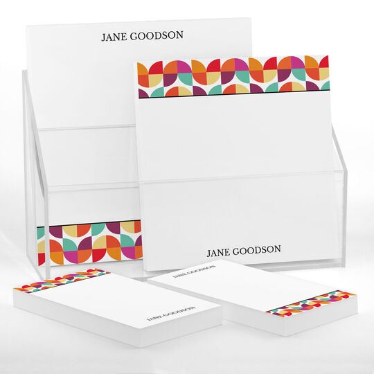 Colorful Geometric Pattern Notepad Set (4 Pads)