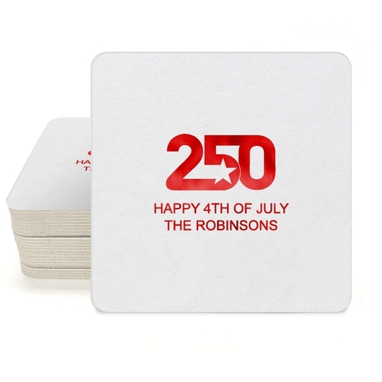 Bold Star 250 Square Coasters