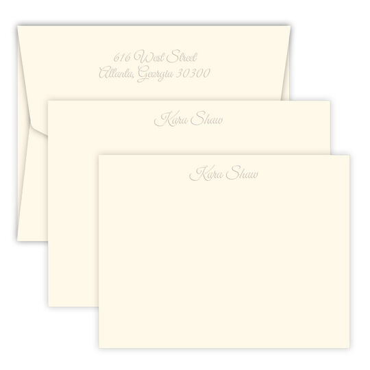 Triple Thick Clarity Flat Note Card Ensemble - Embossed