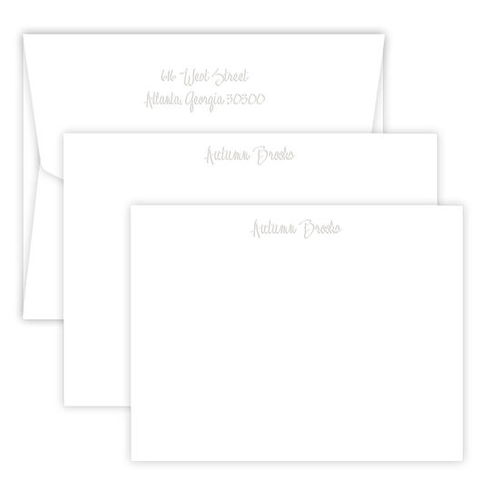 Triple Thick Clarity Flat Note Card Ensemble - Embossed
