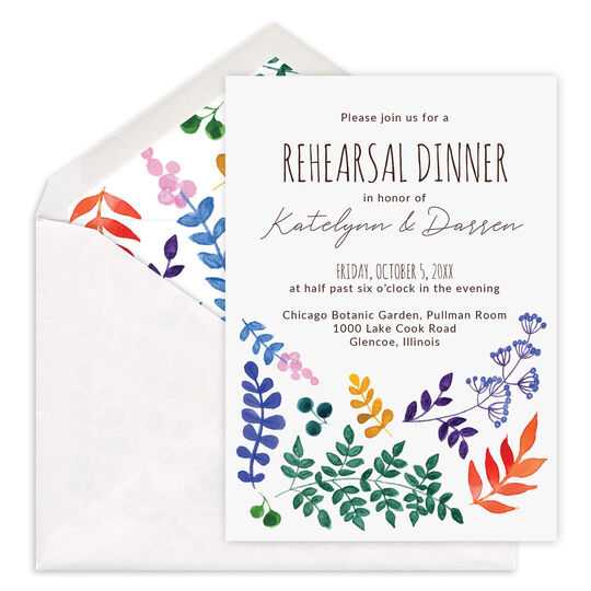 Watercolor Botanicals Invitations