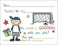 Soccer Fill-In the Blanks Thank You Note Cards